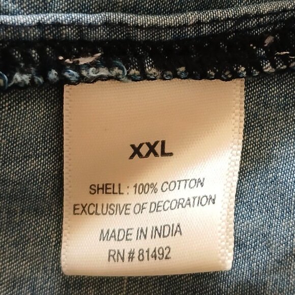 Tantrums Denim Dress w/Beaded Neckline - Picture 5 of 5